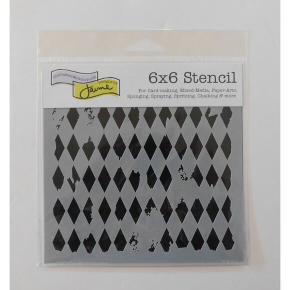 7 Mixed Craft Stencils Scrapbooking DIY Projects Geometric Shapes Dots Chevron - Picture 3 of 8